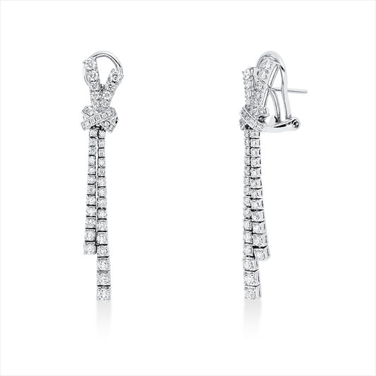 Creolen 18 kt WG, 94 Brill. 1,09 ct, TW-si