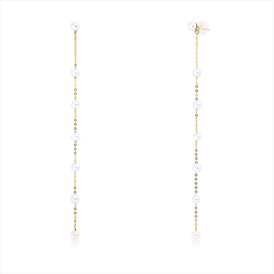 Ohrschmuck 18 kt GG, 14 SW weiß 3,5 mm