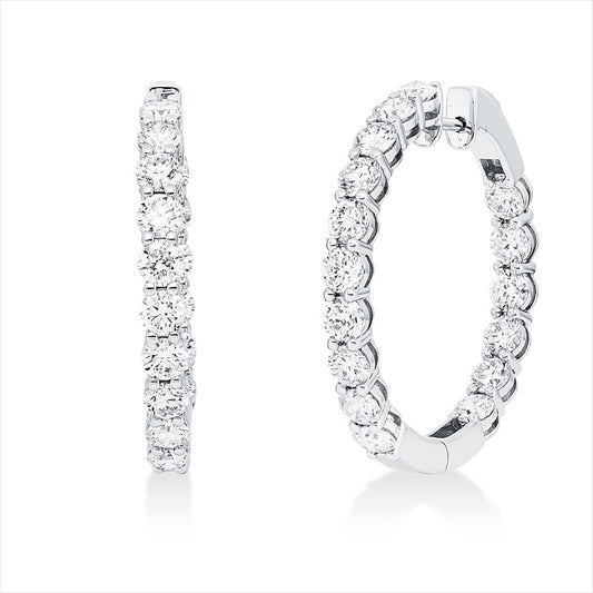 Creolen 18 kt WG, 32 Brill. 6,49 ct, TW-si