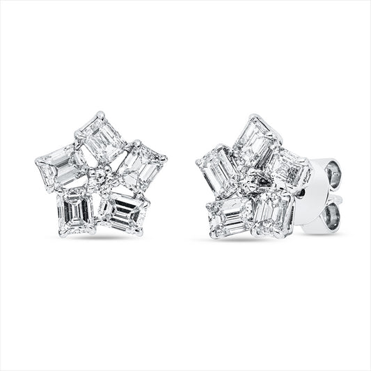 Ohrstecker 18 kt WG, 10 Sm.schliff 1,86 ct, D-F-vvs, 2 Brill. 0,06 ct, TW-vsi