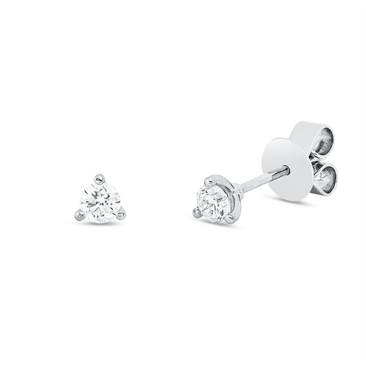 Ohrstecker 18 kt WG, 2 Brill. 0,30 ct, TW-si
