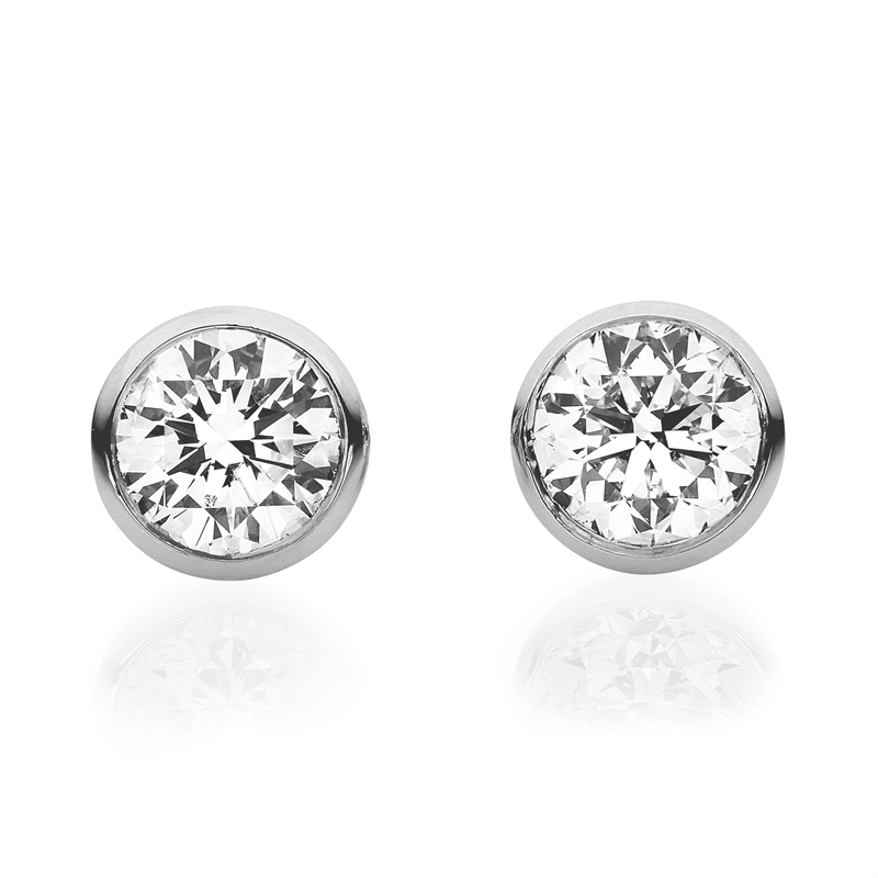 Ohrstecker 14 kt WG, 2 Brill. 0,50 ct, TW-si2