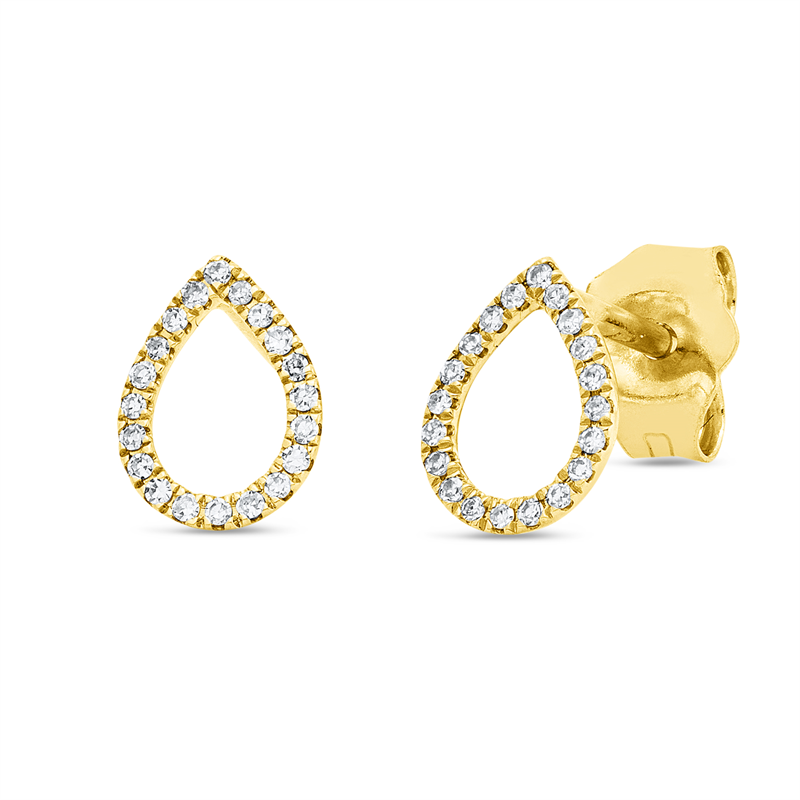 Ohrstecker 18 kt GG, 40 Dia. 0,06 ct, TW-si
