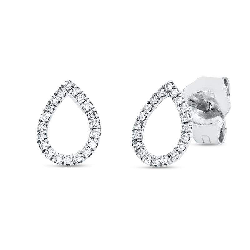 Ohrstecker 18 kt WG, 40 Dia. 0,06 ct, TW-si