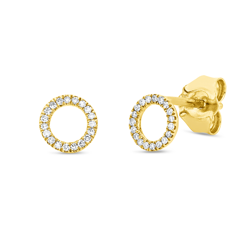 Ohrstecker 18 kt GG, 38 Dia. 0,06 ct, TW-si