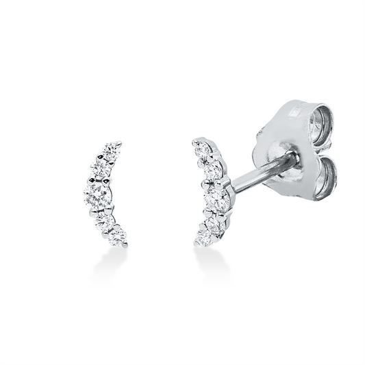 Ohrstecker 18 kt WG, 4 Brill. 0,03 ct, TW-si, 2 Brill. 0,04 ct, TW-si, 4 Brill. 0,02 ct, TW-si