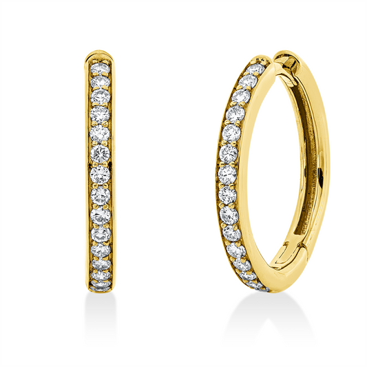 Creolen 18 kt GG, 32 Brill. 0,46 ct, TW-si