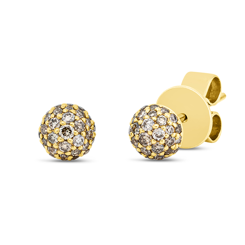 Ohrstecker 18 kt GG, 66 Brill. 0,35 ct, I-si