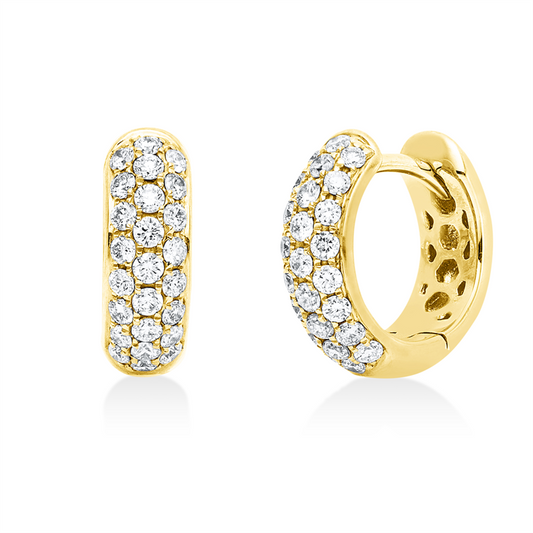 Creolen 18 kt RG, 50 Brill. 0,45 ct, TW-vsi