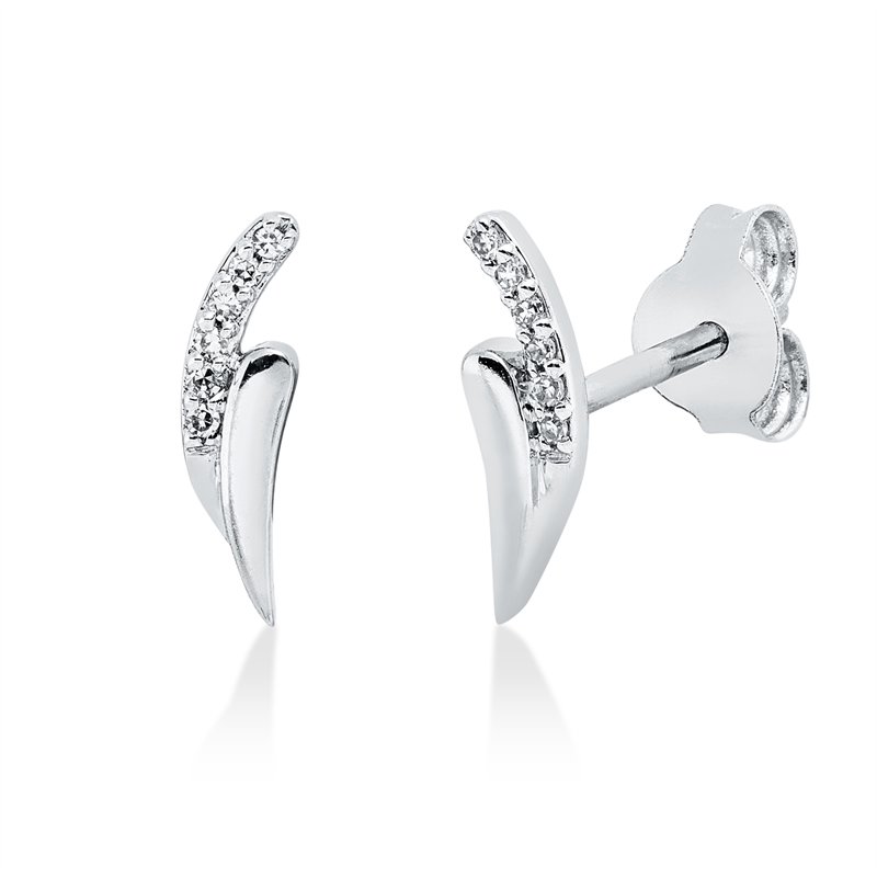 Ohrstecker 18 kt WG, 12 Dia. 0,04 ct, TW-si