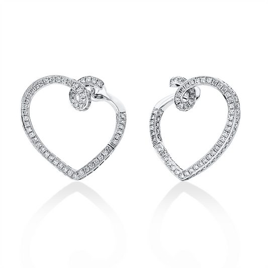 Creolen 18 kt WG, 196 Brill. 1,26 ct, TW-vsi