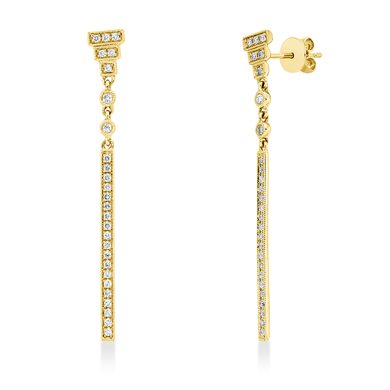 Ohrschmuck 18 kt GG, 54 Brill. 0,31 ct, I-si/pi