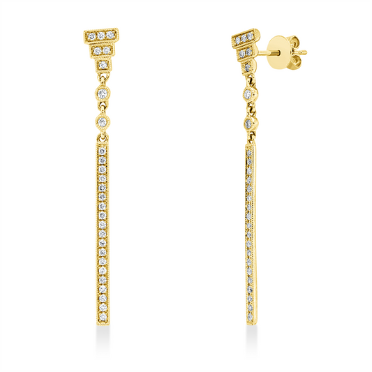 Ohrschmuck 18 kt GG, 54 Brill. 0,31 ct, I-si/pi