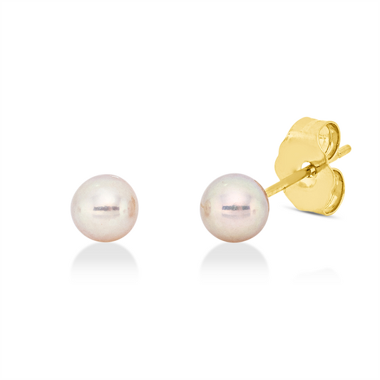 Ohrstecker 18 kt GG, 2 SW pink 4 mm