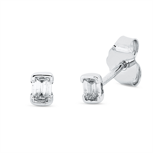 Ohrstecker 18 kt WG, 2 Sm.schliff 0,22 ct, TW-si