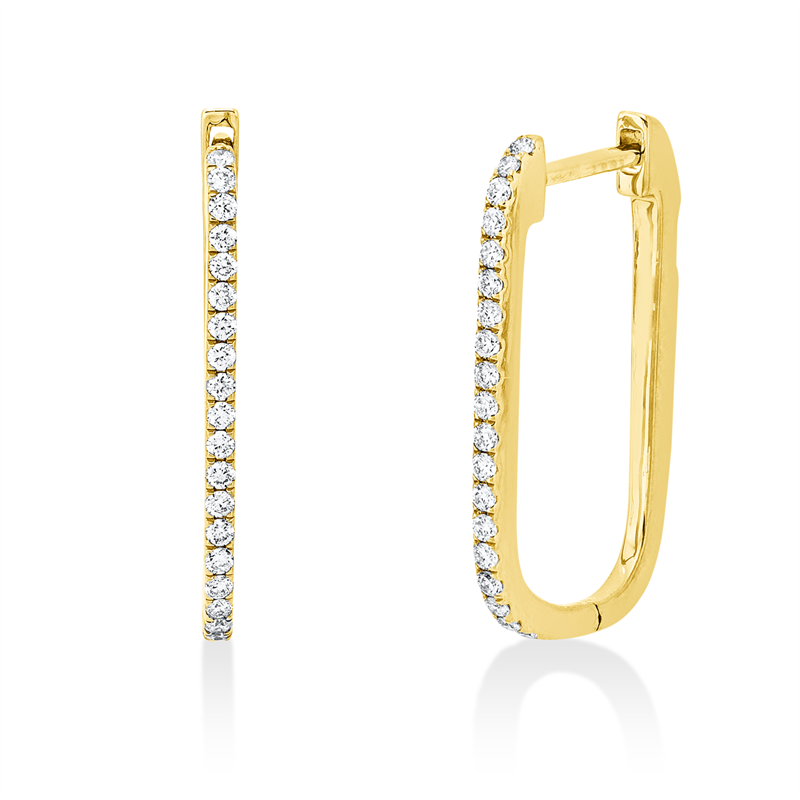 Creolen 18 kt GG, 38 Brill. 0,21 ct, TW-si
