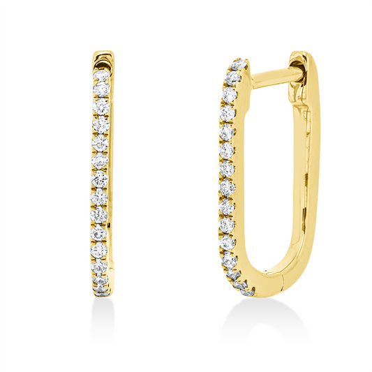 Creolen 18 kt GG, 30 Brill. 0,14 ct, TW-si