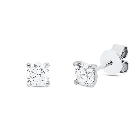 Ohrstecker 18 kt WG, GIA2527434541 + GIA7523417636, 2 Brill. 1,00 ct, E-si