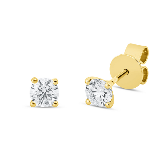 Ohrstecker 18 kt GG, GIA2526580487 + GIA1523999102, 2 Brill. 0,60 ct, TW-si