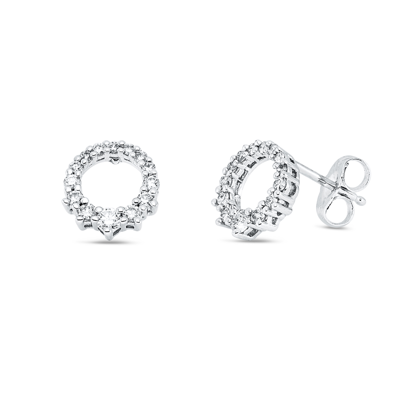 Ohrstecker 14 kt WG, 28 Brill. 0,33 ct, W-si