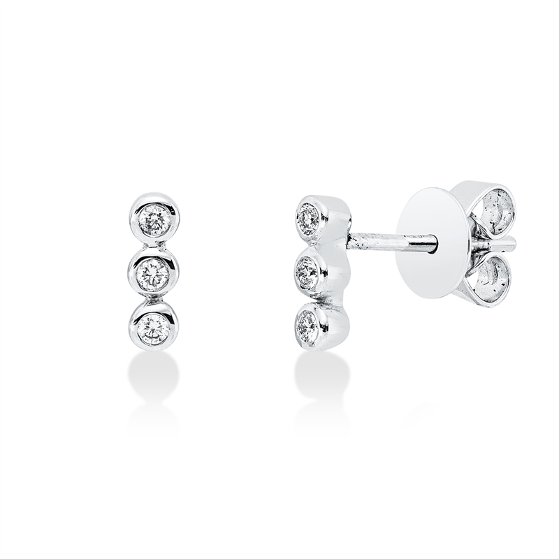 Ohrstecker 18 kt WG, 6 Brill. 0,74 ct, TW-si