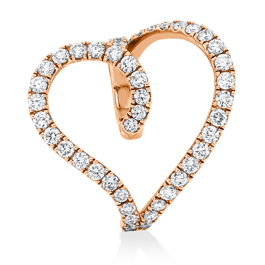 Creolen 18 kt RG, Ohrmanschette, 48 Brill. 1,29 ct, TW-vsi