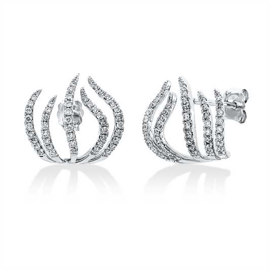 Ohrstecker 18 kt WG, 94 Brill. 0,35 ct, W-si