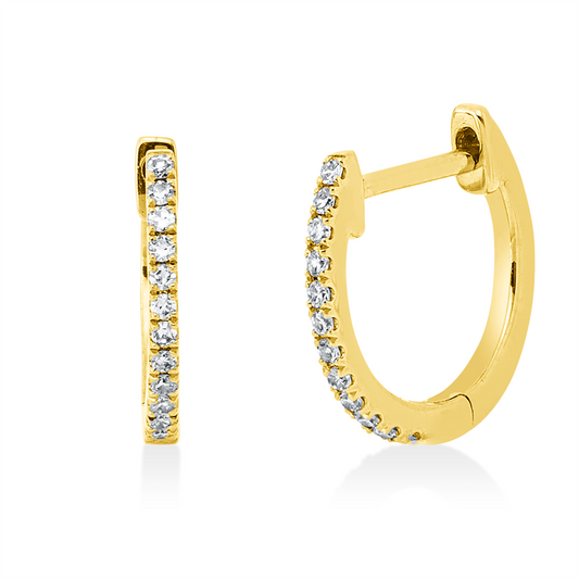 Creolen 18 kt GG, 24 Dia. 0,07 ct, TW-si