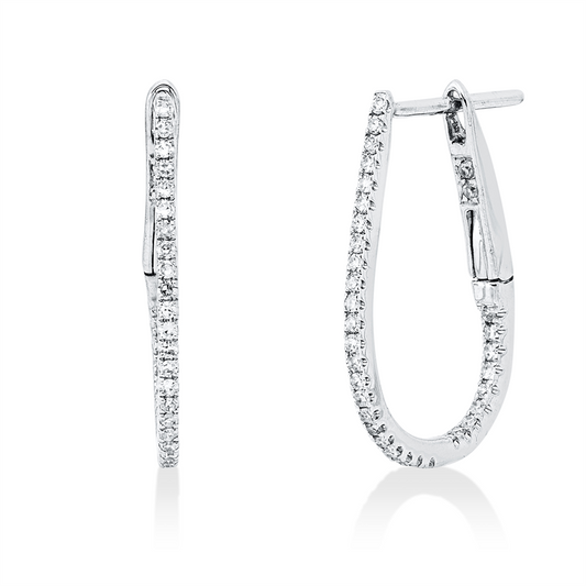 Creolen 18 kt WG, 68 Dia. 0,21 ct, TW-si