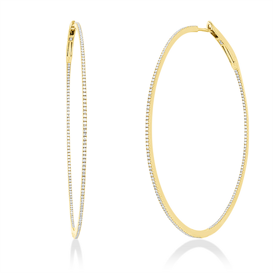 Creolen 18 kt GG, 324 Dia. 0,68 ct, TW-si