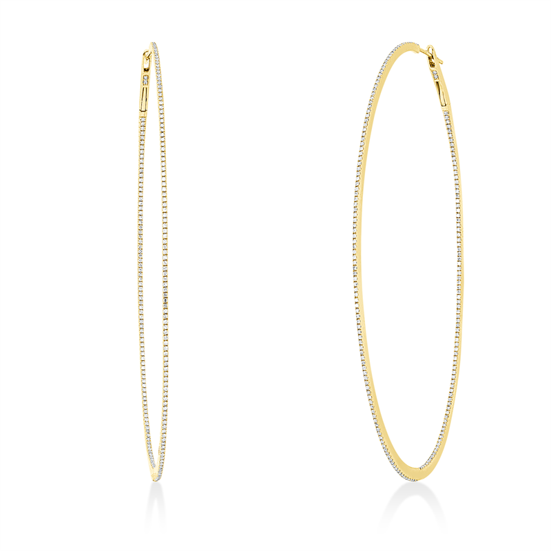 Creolen 18 kt GG, 396 Dia. 1,18 ct, TW-si