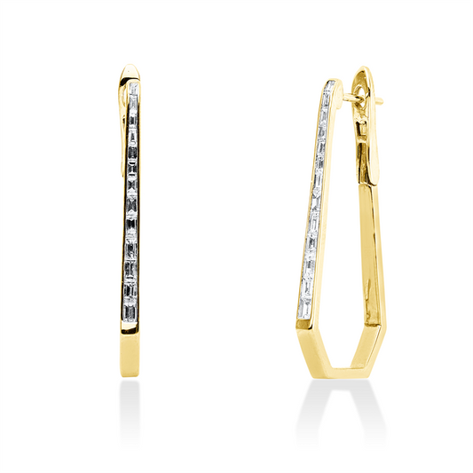 Creolen 18 kt RG, 26 Bag. 0,58 ct, TW-si