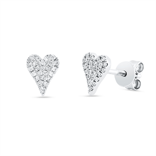 Ohrstecker 14 kt WG, 48 Brill. 0,12 ct, TW-si