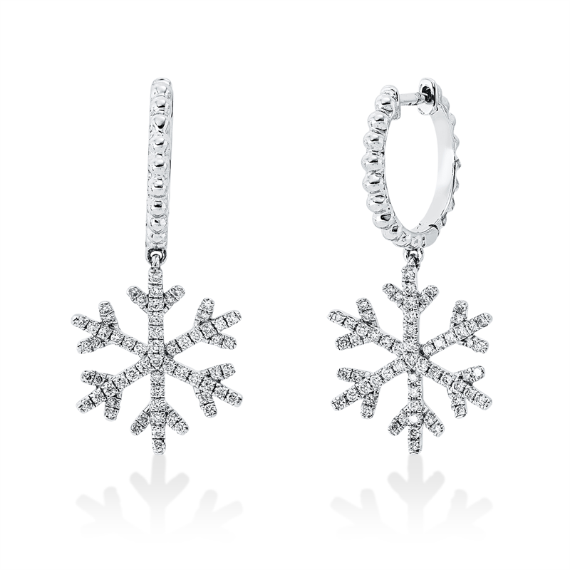 Ohrschmuck 18 kt WG, 122 Brill. 0,42 ct, TW-vsi