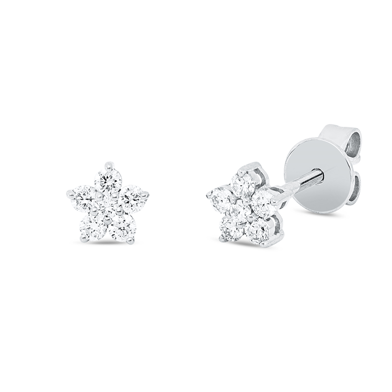 Ohrstecker 18 kt WG, 12 Brill. 0,20 ct, W-si