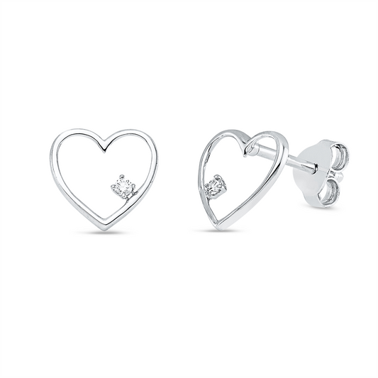 Ohrstecker 18 kt WG, 2 Brill. 0,03 ct, TW-si