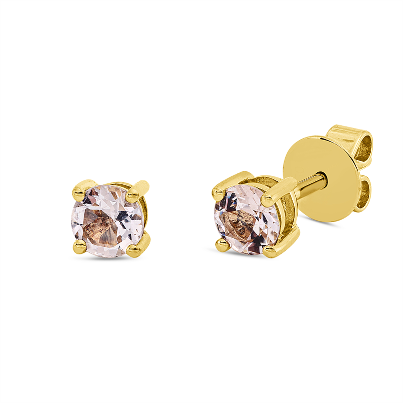 Ohrstecker 18 kt GG, 2 Morganit 0,44 ct rosa