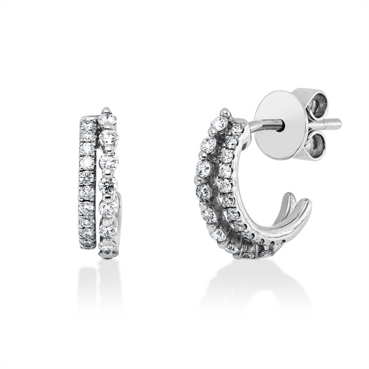 Ohrschmuck 18 kt WG, 42 Brill. 0,37 ct, TW-si