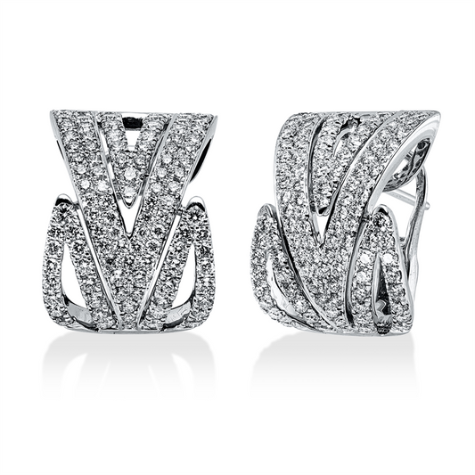 Ohrschmuck 18 kt WG, 208 Brill. 2,72 ct, TW-vsi