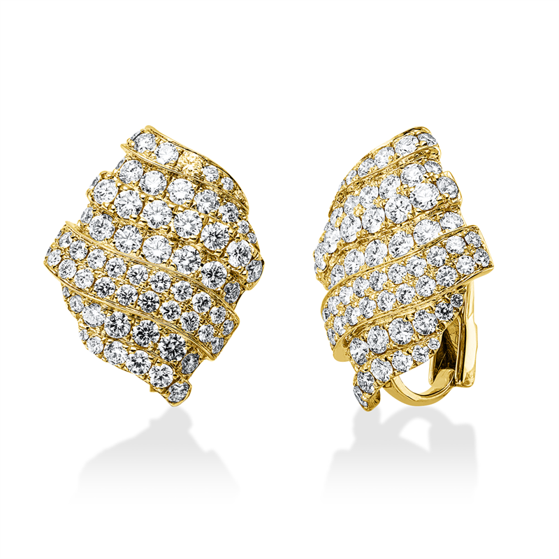 Ohrschmuck 18 kt GG, 130 Brill. 4,22 ct, TW-vsi