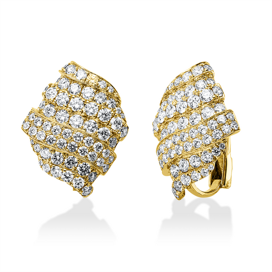 Ohrschmuck 18 kt GG, 130 Brill. 4,22 ct, TW-vsi