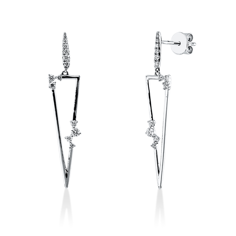 Ohrschmuck 18 kt WG, 26 Dia. 0,26 ct, I-si/pi