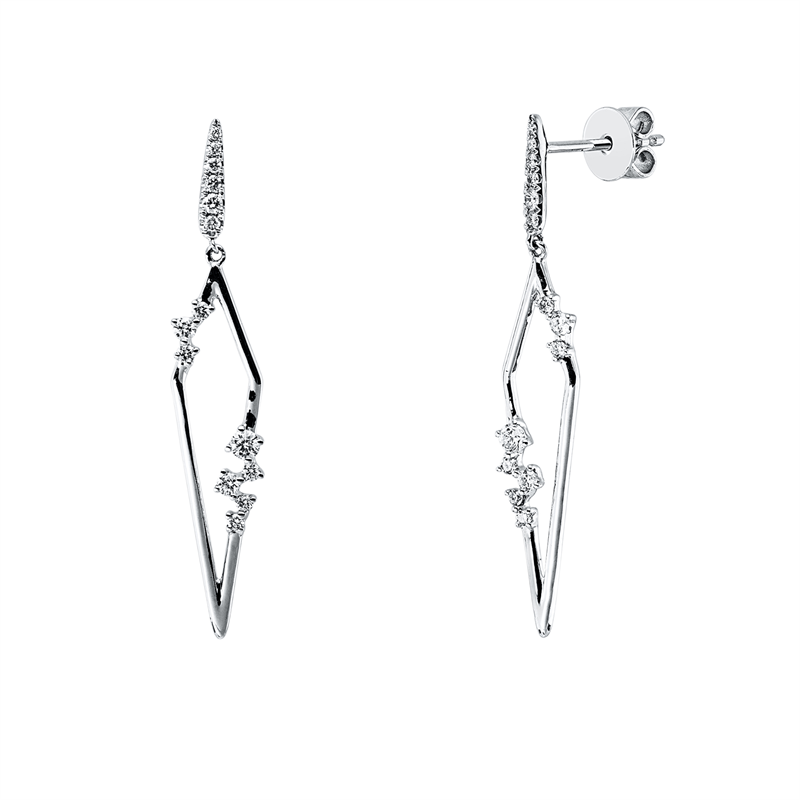 Ohrschmuck 18 kt WG, 28 Brill. 0,26 ct, TW-si/pi