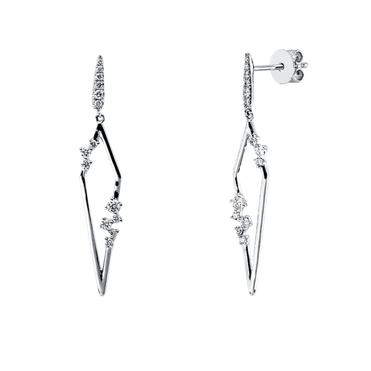 Ohrschmuck 18 kt WG, 28 Brill. 0,26 ct, TW-si/pi