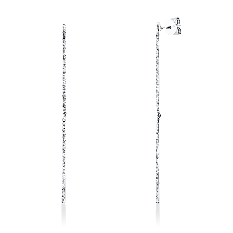Ohrschmuck 18 kt WG, 100 Brill. 0,33 ct, TW-si