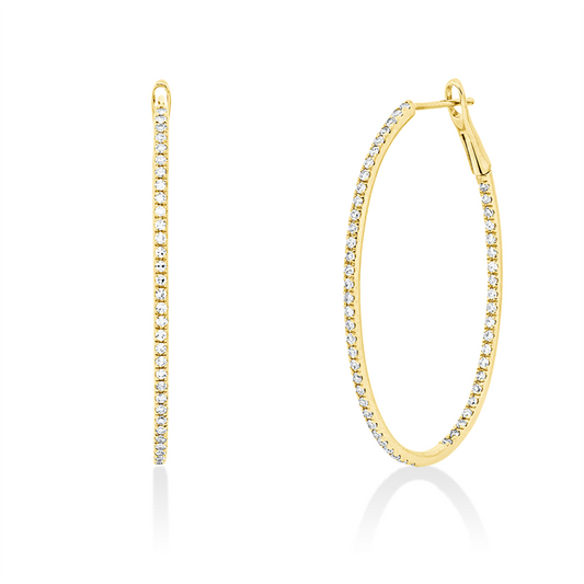 Creolen 18 kt GG, 108 Dia. 0,54 ct, TTLB-si