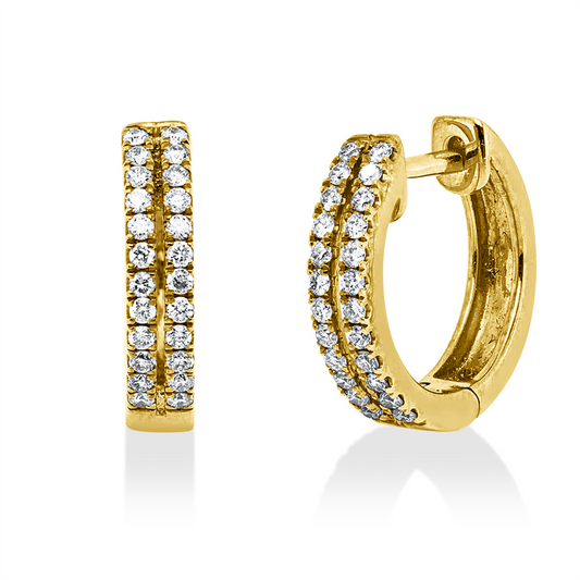 Creolen 18 kt GG, 48 Brill. 0,29 ct, W-si
