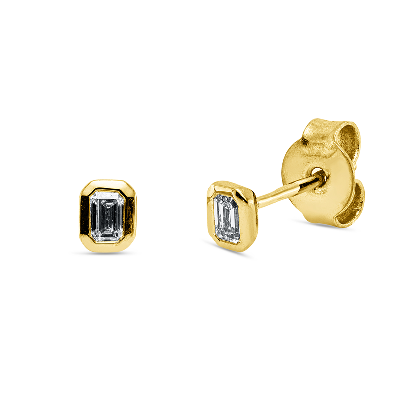 Ohrstecker 18 kt GG, 2 Sm.schliff 0,18 ct, TW-si