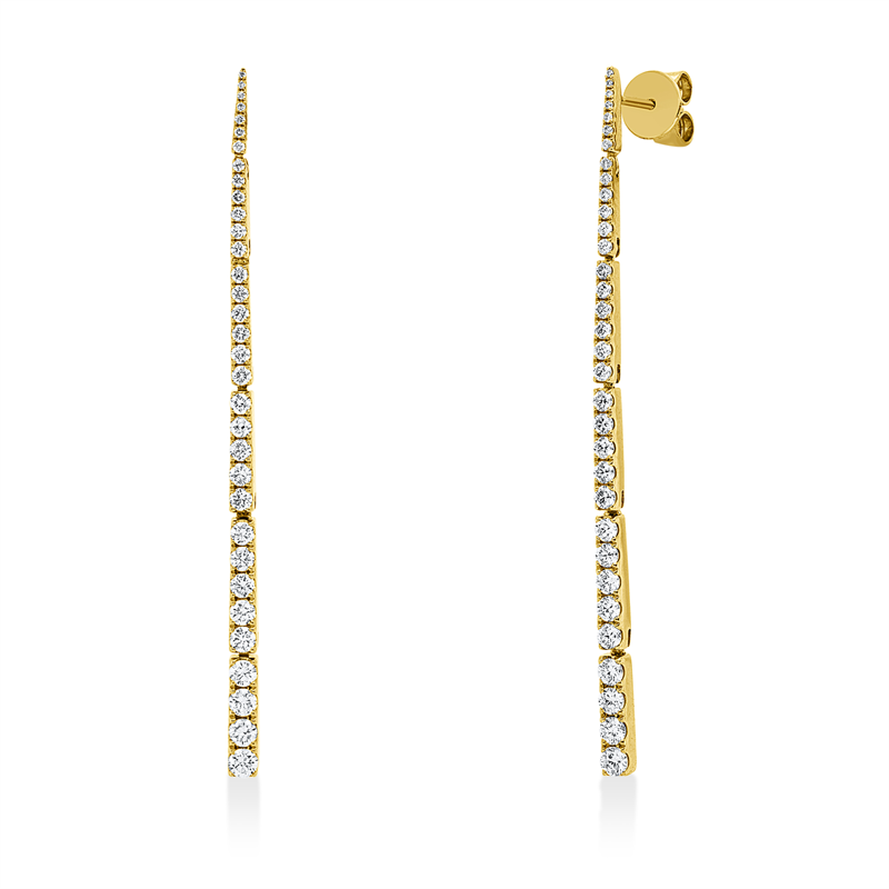 Ohrschmuck 18 kt GG, 66 Brill. 1,40 ct, I-si