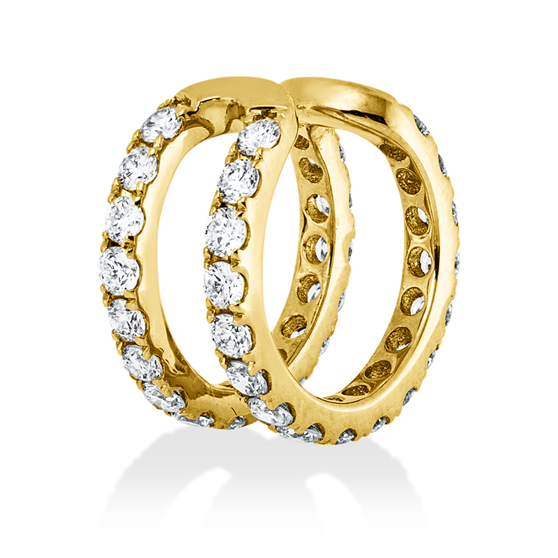 Ohrschmuck 18 kt GG, Ohrmanschette, 34 Brill. 0,60 ct, TW-vsi